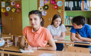 girl writing posing school 1 1